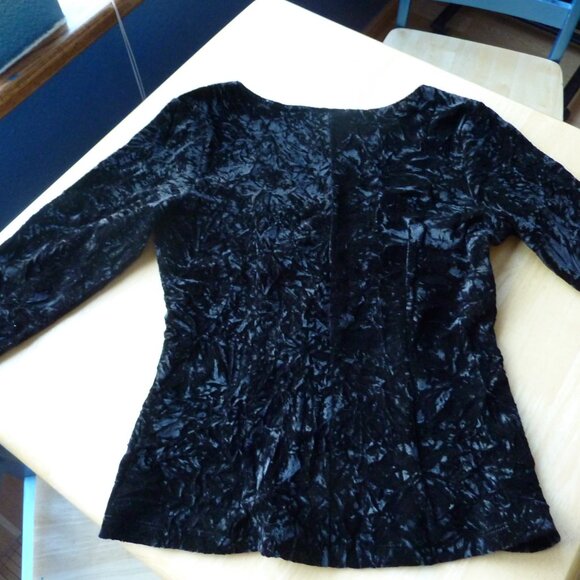 NOMADIC TRADERS GOTH WEDDING BLACK CRUSHED VELVET LONG SLEEVE SHIRT BOHO GYPSY L - Picture 11 of 16